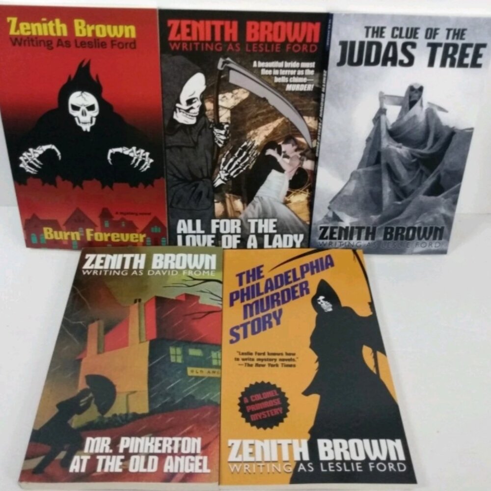 Zenith Brown As Leslie Ford/David Frome Mystery Novel Lot Wildside Press Trade